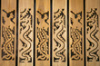 The old wood balusters architectural element