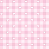Seamless pink valentines background hearts vector pattern