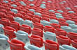Stadium seats - red and white