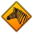 zebra yellow sign