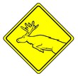 deer cross sign