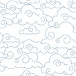 Seamless stylized clouds pattern