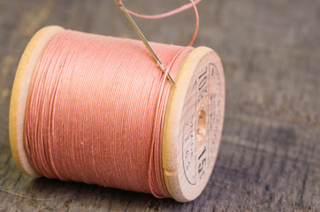 Spool of thread and needle