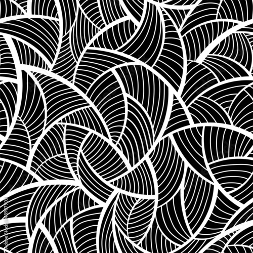 Tapeta ścienna na wymiar Abstract black and white seamless pattern.