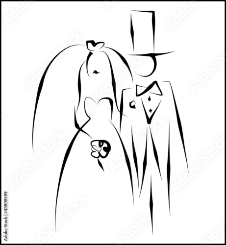 Wedding Bride And Groom Sketch Buy This Stock Vector And