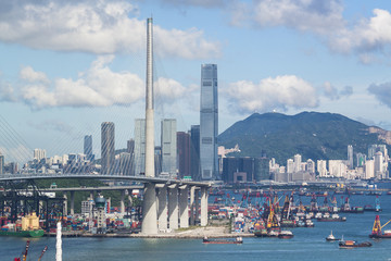 highway bridge in hongkong at day