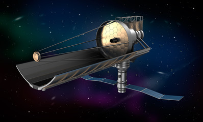 Wall Mural - space telescope in orbit