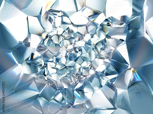 Naklejka nad blat kuchenny clear ice blue crystal background