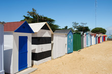 Beach Huts On Island Oleron In France