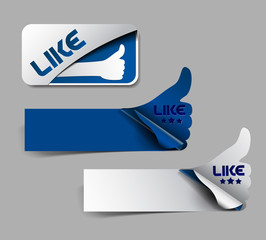 Wall Mural - design of like labels stamps stickers use.