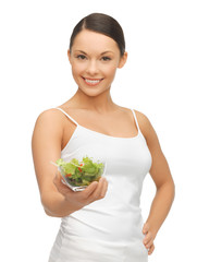 Poster - woman with salad