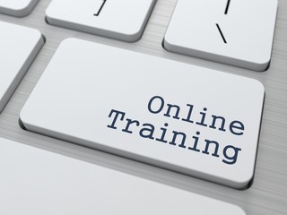 Poster - online training - button on keyboard.