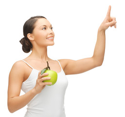 Poster - woman with green apple