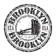 Brooklyn Grunge Rubber Stamp