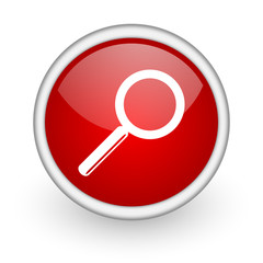 Aufkleber - search red circle web icon on white background