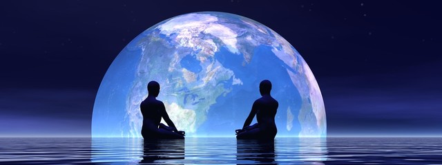 meditation for earth - 3d render