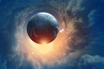 Wall Mural - Image of earth planet in space