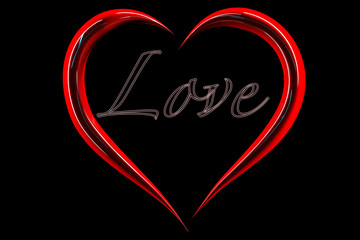 Poster - Abstract love sign with heart