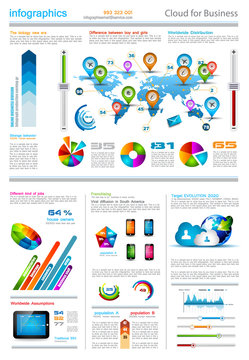 Infographic elements - set of paper tags