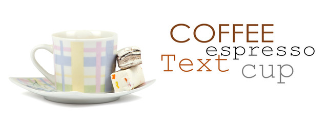 Poster - Coffee cup with sweets