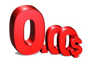 Poster - 3D Red Special Price USD collection over white background
