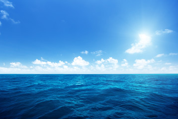 Wall Mural - perfect sky and water of indian ocean
