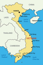 Socialist Republic Of Vietnam - Vector Map