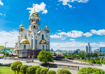 Wall Mural - Church on Blood in Honour of All Saints Resplendent in the Russi