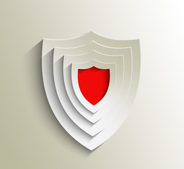 Wall Mural - design of shield labels
