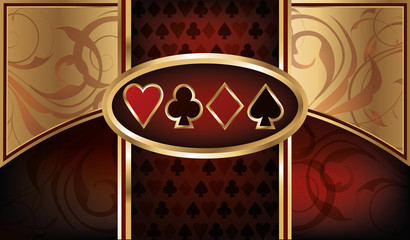 Casino Poker business card, vector illustration