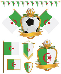 Wall Mural - algeria flags