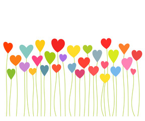 Wall Mural - hearts growing