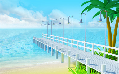  tropical summer pier