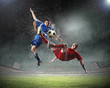 © Sergey Nivens - two football players striking the ball
