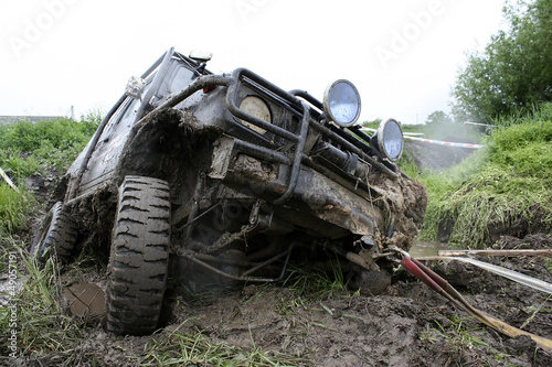 Naklejka ścienna car in trouble