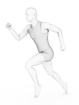 3d rendered illustration of a jogger