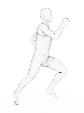 3d rendered illustration of a jogger