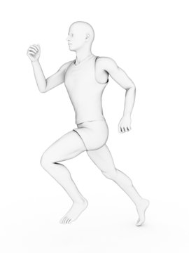 3d rendered illustration of a jogger