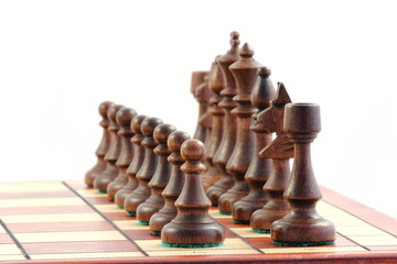 Poster - chess on chessboard before the game