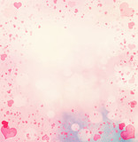 Valentine Hearts Abstract Pink Background.