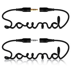 vector jack connectors sound calligraphy