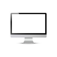 Computer screen isolated on white background