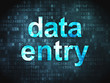 Information concept: Data Entry on digital background