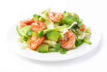 Green Salad With Shrimp And Avocado