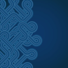 Poster - Abstracy blue background with twisted lines