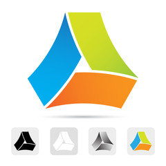 Wall Mural - abstract colorful logo,design element.