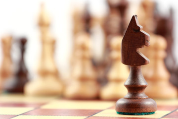 Poster - chess on chessboard