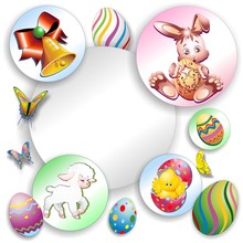 Happy Easter Stickers On Wall-Buona Pasqua Adesivi Auguri