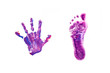 Prints little baby foot and hand.