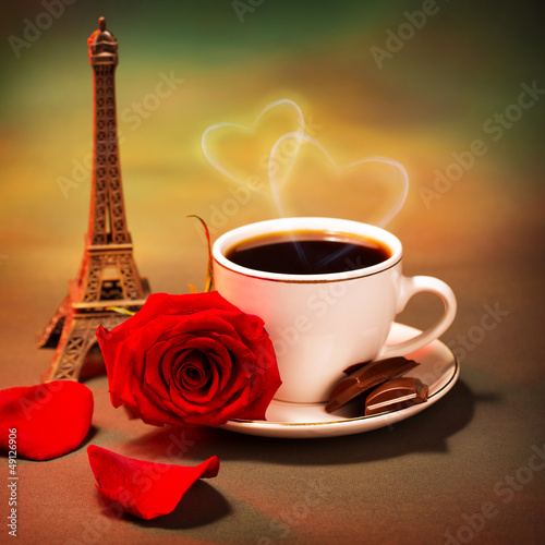 Naklejka Kawa w Paryżu 